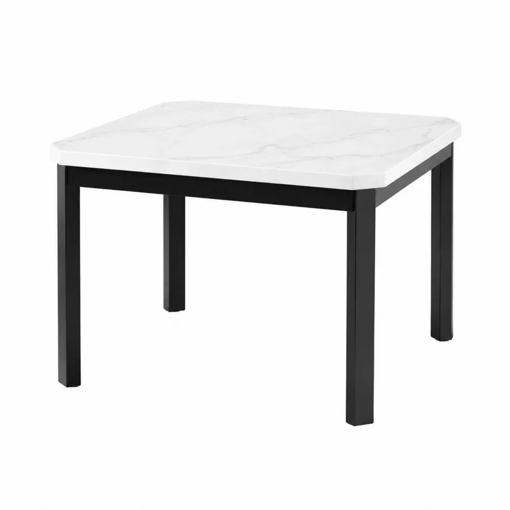 Tavolo da pranzo rettangolare in marmo e metallo 120 cm