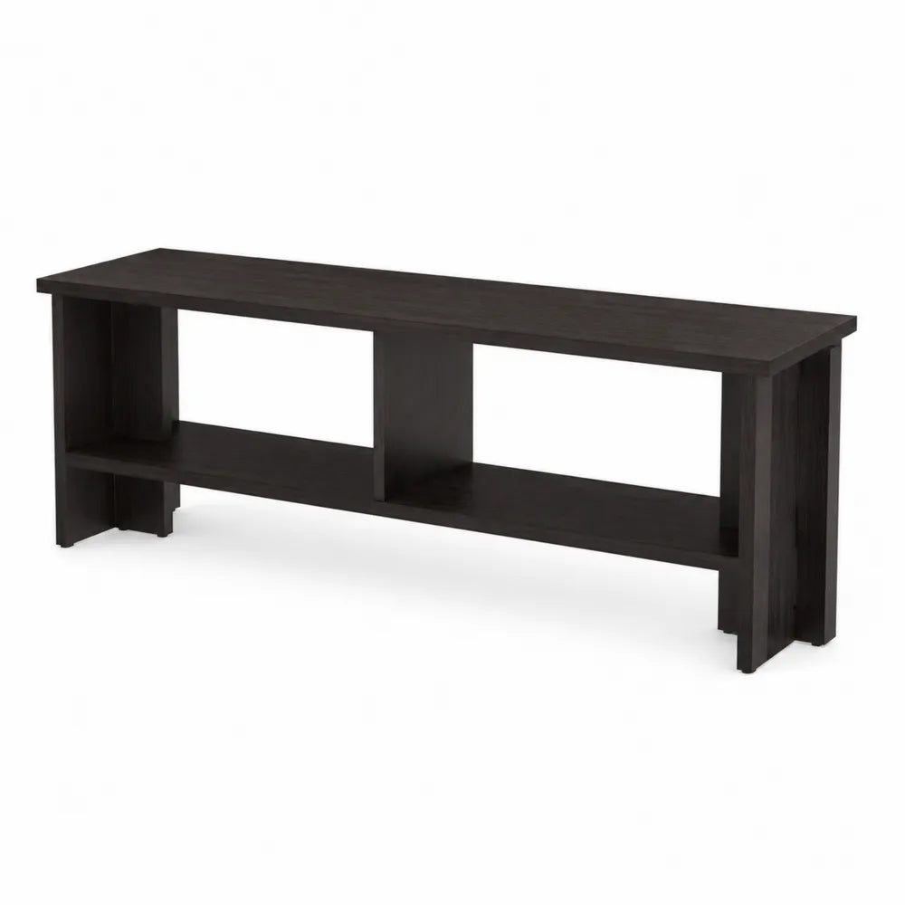 Mobile TV rettangolare in MDF nero 150x40x50 cm